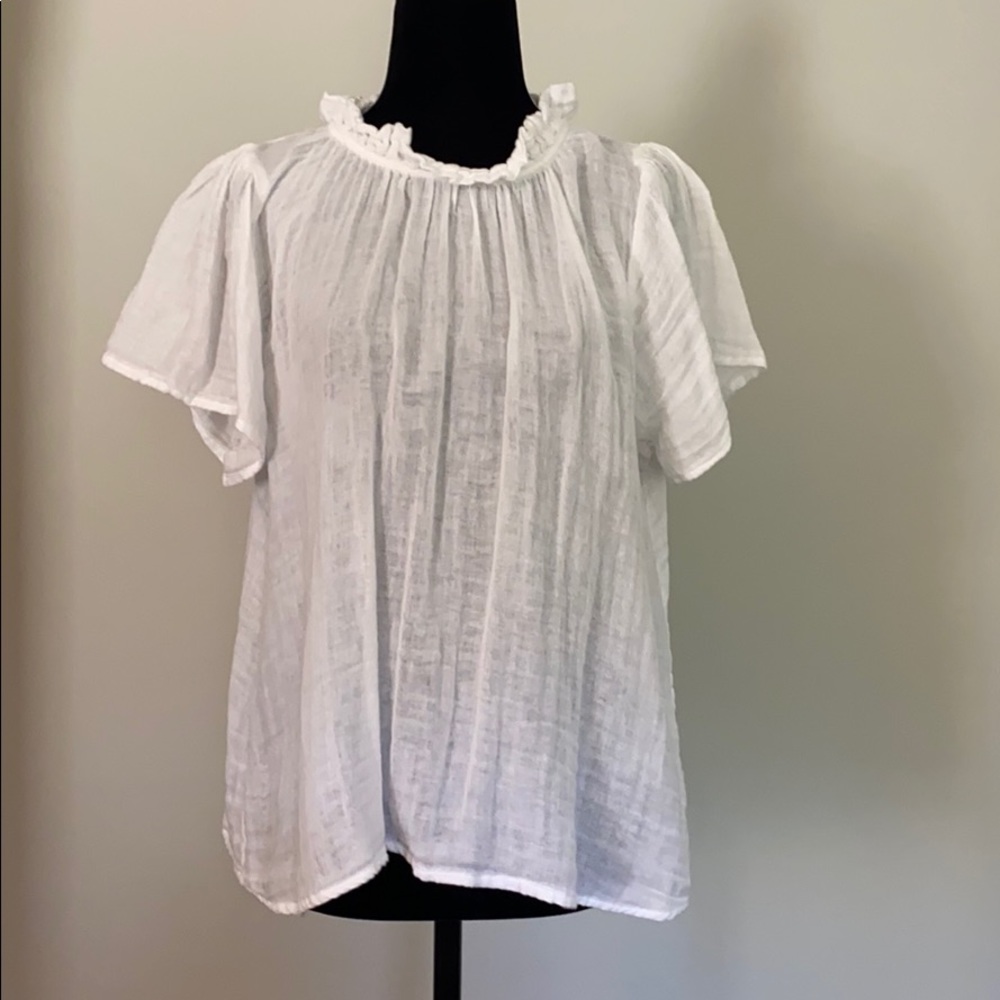 NWOT Sunday’s One Gauzy Ruffle Top